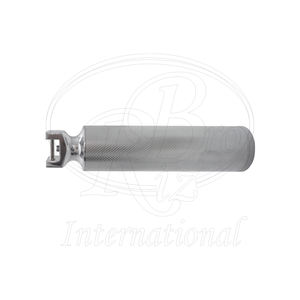 Poignée de batterie 2 C pour lames de laryngoscope conventionnelles, réutilisable, en laiton chromé, autres instruments vétérinaires - Product Image 1