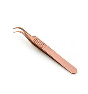 Nouvel ensemble de pinces à volume pour extensions de cils, précision, acier inoxydable, durables, antistatiques, longueur personnalisée, 45 degrés - Product Image 3