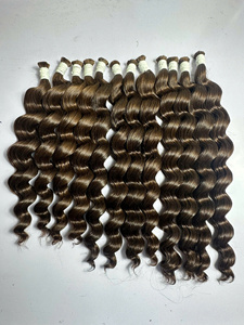 ผมต่อเวียดนาม AZURA HAIR แบบลอนลึก เกรด Remy แบบมัดเป็นช่อ  แบบ Single Drawn  แบบ Machine Bulk สีน้ำตาล - Product Image 2