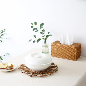 Tissue <b>Storage</b> Holder Cover Cases for Car Kitchen Home <b>Paper</b> Roll Rattan <b>Box</b> Holders Premium Quality - Product Image 3