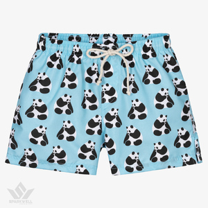 Short de bain pour homme à imprimé floral, séchage rapide, cordon de serrage, taille mi-haute, short de plage avec poches latérales - Product Image 4