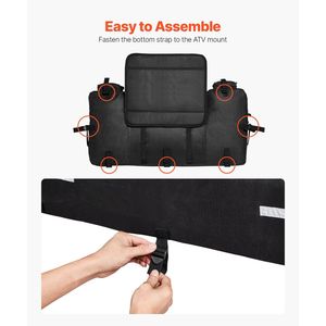 Sac de rangement arrière pour VTT 60L, imperméable, en tissu Oxford 600D, porte-bagages avec dossier pour équipement de siège arrière - Product Image 5