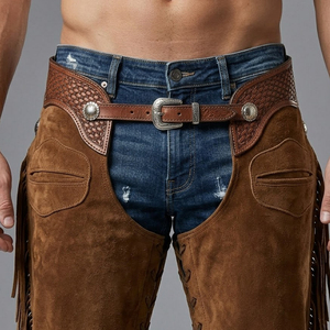 กางเกงหนังกลับเอวสูงแบบทอ พรีเมียม ใส่สบาย เหมาะสำหรับผู้ชายและผู้หญิง - Product Image 5
