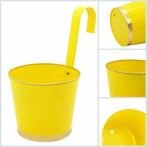 Macetas Colgantes de Metal Modernas con Gancho, Maceteros Vintage de Hierro en Tonos Pastel para Barandilla de Balcón, Valla de Jardín, Decoración Interior y Exterior - Product Image 6