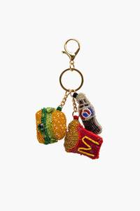 Handmade Beaded Keychain Custom Lettering Round Charm Cute Aesthetic Bag Charm Gift - Product Image 3
