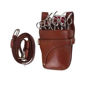 Étui à ciseaux bandoulière professionnel pour barbier, pochette à outils en cuir au design fin avec sangle d'épaule, usine OEM ODM - Product Image 5