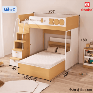 Cama litera inteligente Ohaha con armario y estantes decorativos - GTTM028 - Product Image 5