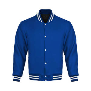 Chaqueta Bomber Varsity de Cuero Genuino para Hombre 2024 con Cuello Alto, Estilo Varsity a la Moda - Product Image 1