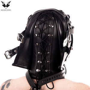 Máscara de Cuero con Múltiples Correas, Estilo Moderno, para Clubes Nocturnos, Disfraz Sexy para Fiestas, Máscara Facial Completa de Cuero, Personalizable con Marca - Product Image 2