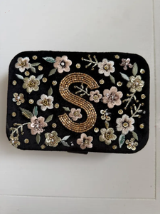 Handmade Embroidery Beads & <b>Fabric</b> Decorative Gift <b>Box</b> <b>for</b> Jewelry <b>Storage</b> with Customizable Size & Logo by Whimsy Art Craft - Product Image 5
