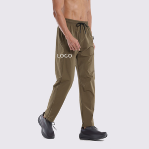 Pantalon de jogging sport automne en toile 100% coton, coupe mi-haute, avec cordon de serrage, personnalisable, respirant, imperméable, style urbain - Product Image 2