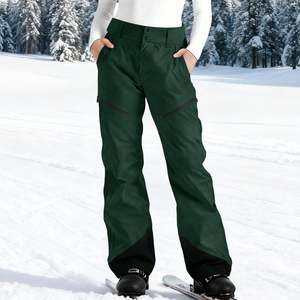 Custom OEM <b>Waterproof</b> Polyester Winter Women Softshell Pants Zipper Fly Sport <b>Trousers</b> Personalized Performance Athletic Wear - Product Image 5
