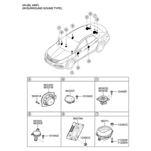 Grandeur/Azera Nouveaux interrupteurs et commandes gauche 96360F5500 - Product Image 2