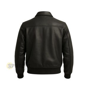Premium Quality Men's Leather <b>Jackets</b> with Zipper Closure Windproof & <b>Waterproof</b> Canvas Fabric Casual <b>Winter</b> Wear - Product Image 2