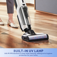 Aspirateur sans fil HEPA autonettoyant pour sols humides et secs avec assistant vocal, écran LED et prise en charge de la langue allemande pour usage domestique/hôtelier