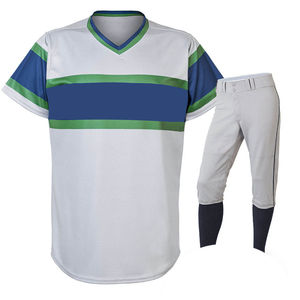 New Baseball Uniform Set Sale Men Custom Made Adults Size Plain Baseball Uniform Training Wear Jersey & Pant Set - Product Image 4