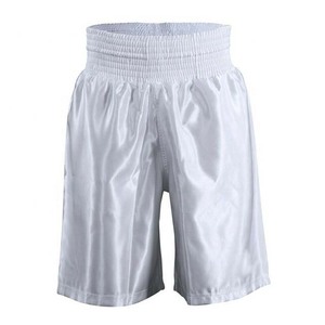 Shorts de boxe blancs pour hommes, coupe classique, 100% polyester, respirants, vêtements d'arts martiaux, shorts de sport pour adultes, entièrement personnalisables, toutes tailles - Product Image 1