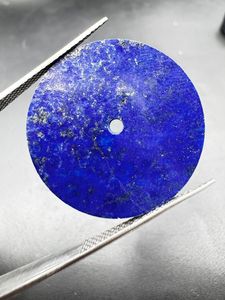 A K <b>Gems</b> Natural Blue Lapis Lazuli Watch Dial Model ETH-1006:31.50 mm Round One Sided Polished Watch <b>Face</b> - Product Image 5