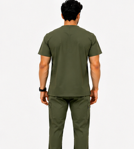 Ensemble de blouses médicales pour hommes tendance avec pantalon jogger, uniforme d'infirmier respirant en spandex, tenue de travail hospitalière, logo personnalisé, durable - Product Image 2
