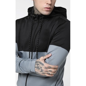 2022 Hombres Sudadera con capucha cremallera Sudadera con capucha Último diseño 2022 Hombres sin mangas con cremallera Sudadera con capucha para entrenamiento usa poliéster - Product Image 3