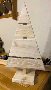 NOUSHAD HANDICRAFTS Natural <b>Wood</b> <b>Christmas</b> <b>Tree</b> Decor Set 3 Piece Craft Tabletop Holiday Party Decoration Durable Eco Friendly - Product Image 6