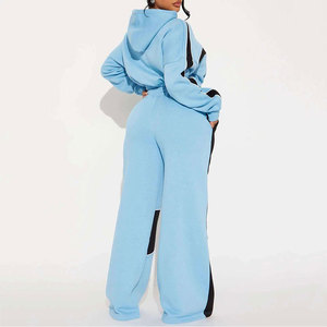 Ensemble de survêtement décontracté deux pièces pour femme, sweat-shirt court imprimé et pantalon de jogging, service OEM avec logo personnalisé, vente en gros - Product Image 6