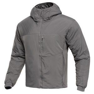เสื้อแจ็คเก็ตผู้ชายแบบมีฮู้ด สไตล์ทหาร กันลม ผ้า softshell สำหรับกิจกรรมกลางแจ้ง ทรงปกติ ผลิตจากโพลีเอสเตอร์ ปิดด้วยซิป สีพื้น - Product Image 5