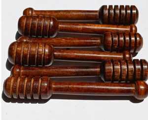 Wooden Honey Dipper Long Handle Honey Spoon Coiled Spreader Jar Favor for <b>Wedding</b> <b>Gift</b> - Product Image 2