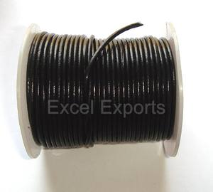 Cordons en cuir véritable noir 100% 2 mm pour la fabrication de bijoux, le tressage, les accessoires de ceinture, rouleaux de 25 mètres, composants durables EXCEL - Product Image 2