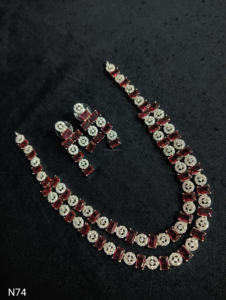 Classic American Diamond Bridal Jewelry <b>Set</b> Two-Piece <b>Necklace</b> <b>and</b> <b>Earrings</b> for Wedding Fashionable Classic Style - Product Image 5