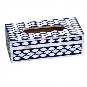 ที่ใส่กระดาษทิชชูแบบทำมือ คุณภาพดี เป็นมิตรกับสิ่งแวดล้อม ทนทาน สไตล์อเมริกัน สำหรับวางบนโต๊ะ/เคาน์เตอร์/ที่วางของ ตกแต่งบ้านอย่างมีสไตล์ - Product Image 1