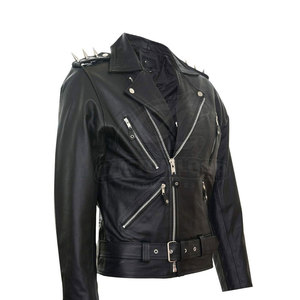 Chaqueta de cuero a la moda para hombre, con cierre frontal de cremallera suave, chaqueta de cuero para usar en invierno, chaquetas para hombre - Product Image 2