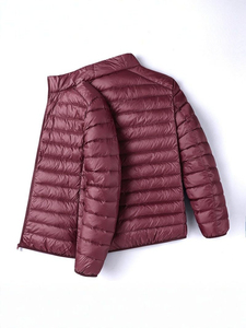 Veste matelassée pour homme, couleur vert olive, col montant, fermeture éclair, coupe-vent, rembourrage en polyester, manteau d'hiver décontracté - Product Image 5