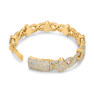 Bracelet gourmette en diamant de laboratoire VVS de qualité supérieure, taille brillant rond, design Hip Hop, bijoux fins, accessoire de mode élégant - Product Image 4