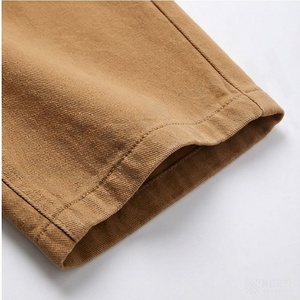 Shorts en jean délavé vintage décontracté en coton pour hommes, taille élastique, logo imprimé, coupe oversize, personnalisable, vente en gros - Product Image 6