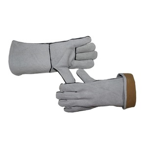 CAPTAIN INDUSTRY CI-WG-107 Guantes de Soldadura de Cuero de Alta Calidad con Diseño Personalizado, Impermeables, Protección UV, Seguros para Exteriores - Product Image 1