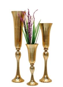 Vases à fleurs en aluminium martelé Design moderne pour décor de table de mariage utilisation intérieure salon à domicile - Product Image 5