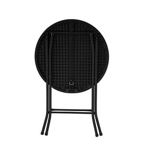 Tavolo da bistrot pieghevole rotondo da 24 pollici, nero - Product Image 3