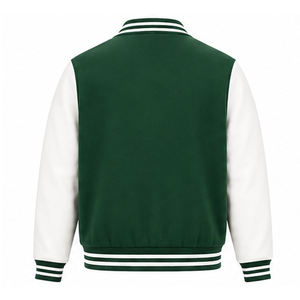 BIRLAG SPORTS Professional Made Breathable Eco-Friendly Wool <b>Men</b> Varsity <b>Jacket</b> Long Sleeve Solid Color Regular Sleeve Autumn - Product Image 3