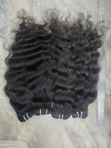 Krisoriginals - Extensiones de Cabello Humano Ondulado 100% de Origen Ético, con Cutícula Alineada, Cabello Remy Indio en Paquetes de 30 Unidades, Trama Plana a Máquina - Product Image 1