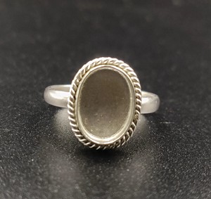Handmade 18k Gold 925 Silver 7x9mm Oval <b>Blank</b> Bezel Designer <b>Ring</b> Gemstone Setting Resin Filled DIY Keepsake Jewelry Findings - Product Image 1