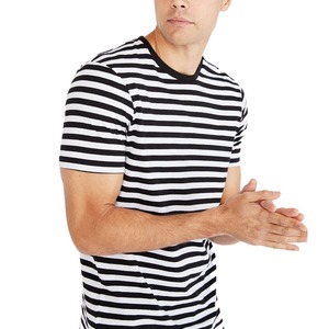 T-shirt à manches courtes pour homme, imprimé animalier noir et blanc, col rond, coupe classique, décontracté, surdimensionné, 100% polyester, respirant, tricoté - Product Image 6