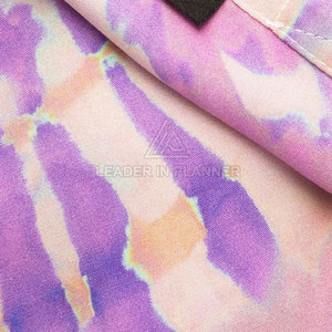 Pantalones de Pierna Recta con Estampado Tie Dye para Hombre, Cintura Elástica, Ligeros, Transpirables, Casuales, de Verano, Mezcla de Viscosa y Algodón, con Pliegues Delanteros - Product Image 6