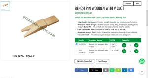 Wooden <b>Bench</b> Pin With V Slot Jewelry <b>Tools</b> Workbench Accessory for Jewelry Making <b>Tools</b> Hand <b>Tools</b> Item No GS-127A - Product Image 3
