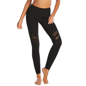 Leggings pour femmes à taille haute, coupe ajustée, respirants, antibactériens, longueur cheville, matériau durable, avec poches - Product Image 1