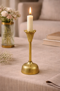 Porte-bougie adapté à tous les styles de maison, ensemble de supports à bougies modernes en laiton couleur or pour la décoration de la maison et du salon - Product Image 5