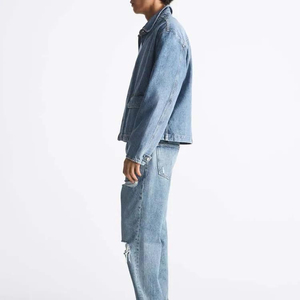 Fashion Streetwear Designer <b>Men's</b> <b>Jackets</b> Jens 2025 for <b>Men</b> Stylish Casual Long Sleeve Jean <b>Jackets</b> Wholesale <b>Men</b> <b>Denim</b> <b>Jacket</b> - Product Image 4