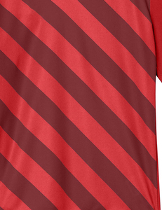 Maillot de football pour homme à rayures rouges, col en V, manches courtes, tissu polyester respirant, coupe classique - Product Image 6
