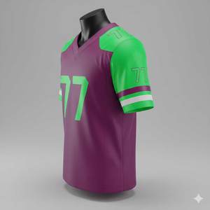 Camisetas de Fútbol Americano Sublimadas Personalizadas al por Mayor, Camisetas Transpirables de Manga Corta 100% Poliéster, Personalizables, Unisex - Product Image 3