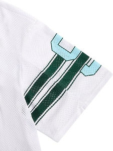 เสื้อเจอร์ซีย์อเมริกันฟุตบอลแขนสั้นแบบครอปทรงบ็อกซี่ สตรีทแวร์ ผ้าตาข่าย ระบายอากาศได้ดี ปรับแต่งได้ ขายส่งสำหรับทุกเพศ - Product Image 6